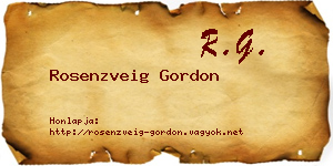 Rosenzveig Gordon névjegykártya