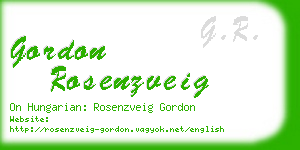 gordon rosenzveig business card
